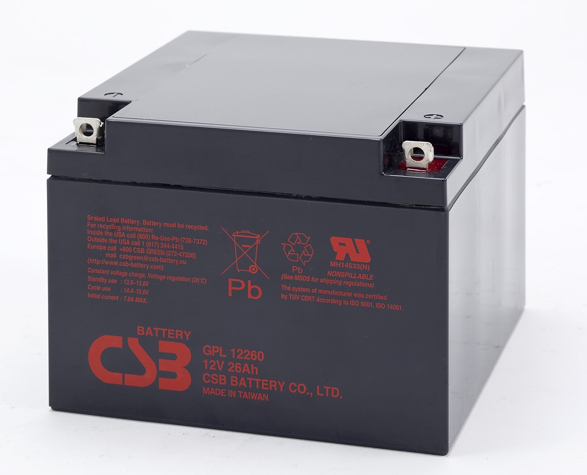 台湾希世比CSB蓄电池GPL12260 12V26AH铅酸免维护阀控式蓄电池 UPS电源蓄电池,CSB蓄电池价格,蓄电池价格,铅酸免维护蓄电池,12V26AH